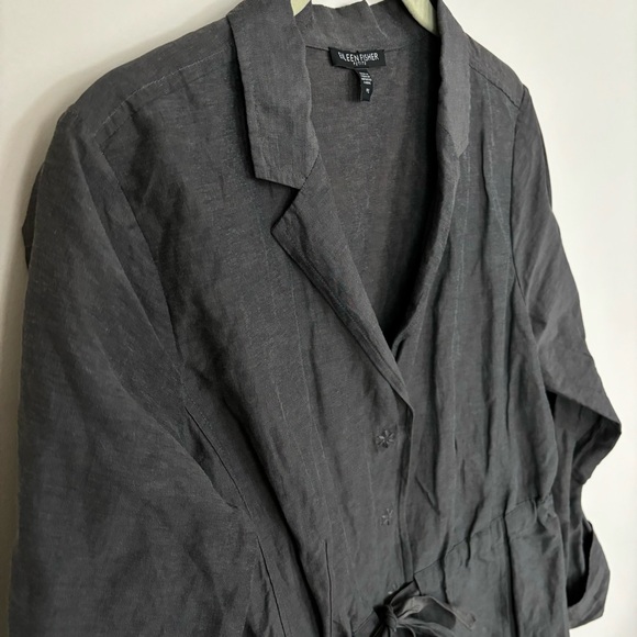 Eileen Fisher Women's Gray Notched Collar Lightweight Jacket size Large P - Picture 7 of 16